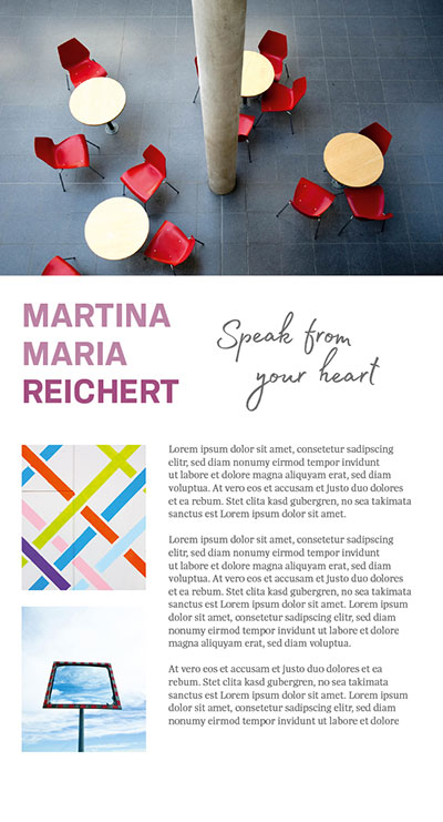 Martina Maria Reichert: Coach, Künstlerin, Friedensaktivistin - Newsletter